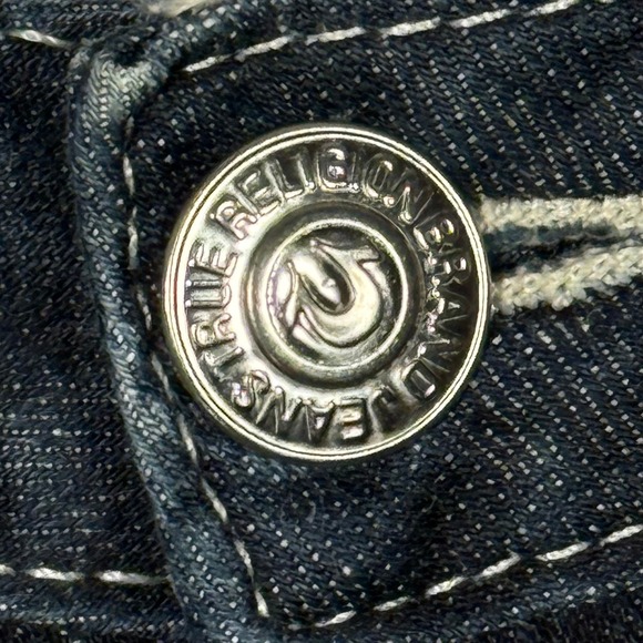 True‎ Religion Womens Bootcut Jeans Dark Wash Size 29 Actual 31x32 - Picture 4 of 16